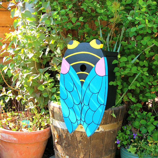 Handcrafted Insect Cicada Bird Box - Lindleywood