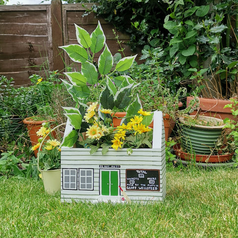 Personalised Cricket Pavilion Mini Planter - Lindleywood