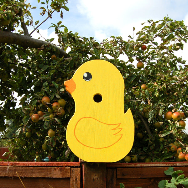 Handcrafted Yellow Duck Bird Box - Lindleywood