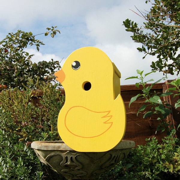 Handcrafted Yellow Duck Bird Box - Lindleywood