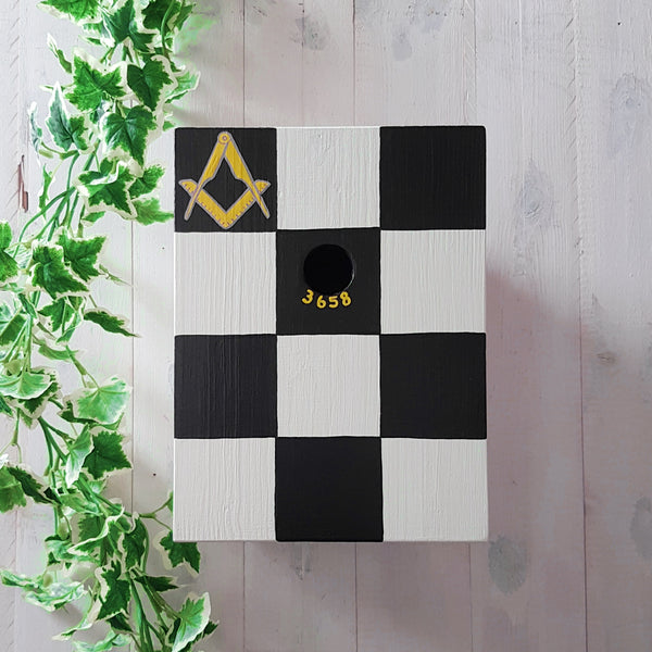 Personalised Freemason Mosaic Pavement Bird Box - Lindleywood