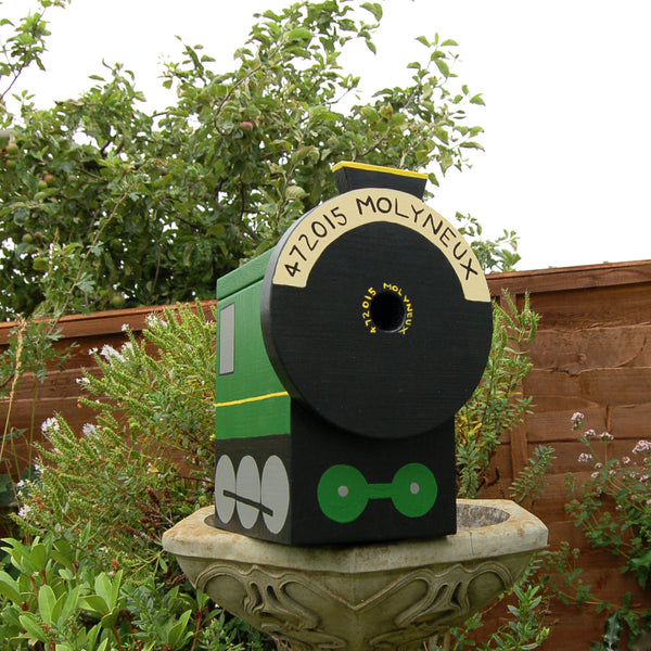 Personalised Steam Train Bird Box - Lindleywood
