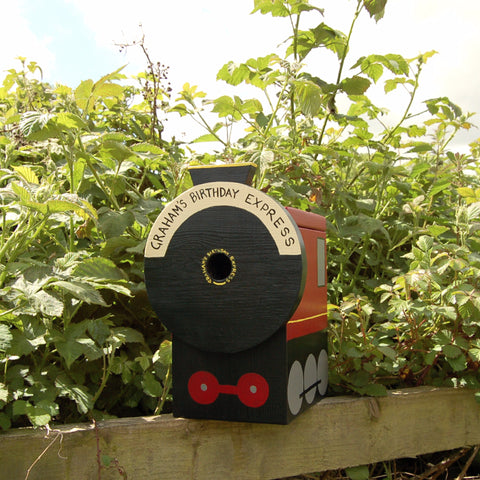Personalised Steam Train Bird Box - Lindleywood