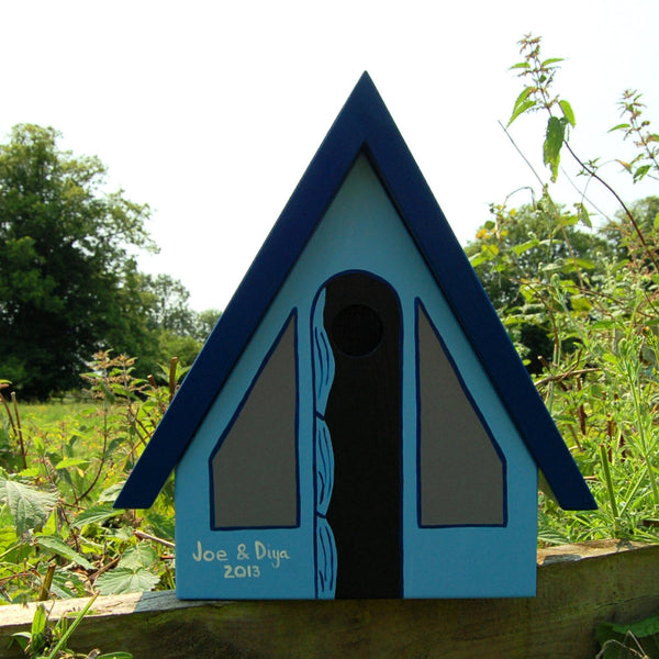 Personalised Camping Tent Bird Box - Lindleywood