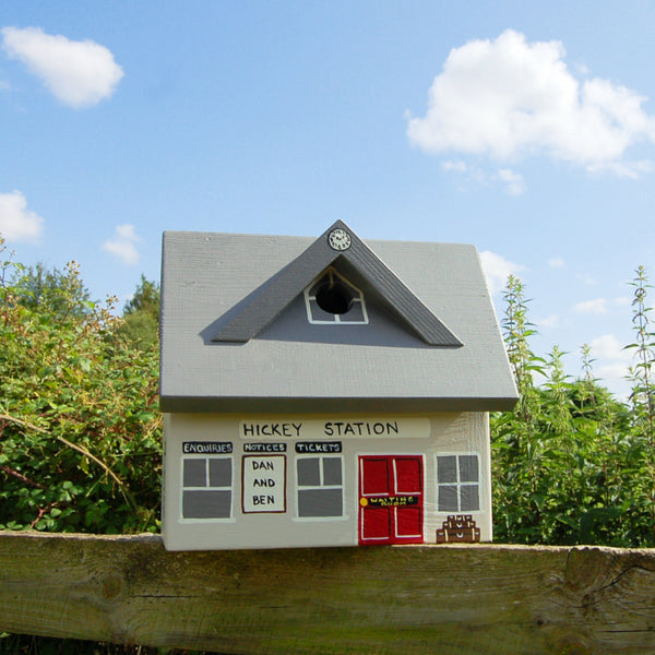 Personalised Train Station Bird Box - Lindleywood