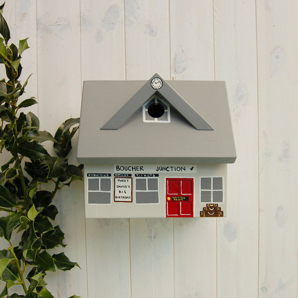 Personalised Train Station Bird Box - Lindleywood