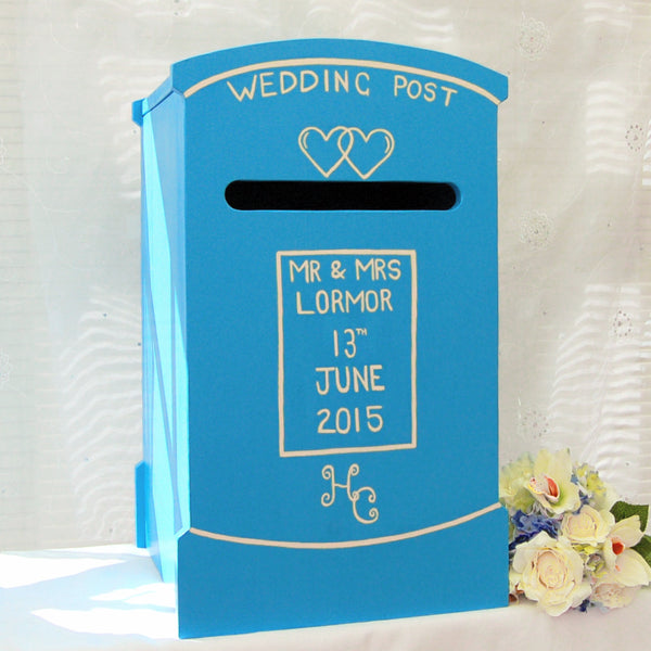 Personalised Lockable Wedding Post Box - Lindleywood