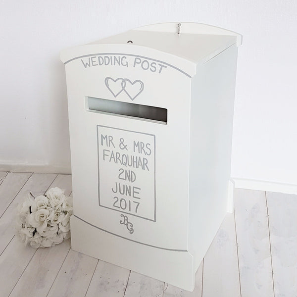 Personalised Lockable Wedding Post Box - Lindleywood