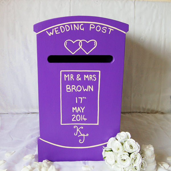 Personalised Lockable Wedding Post Box - Lindleywood