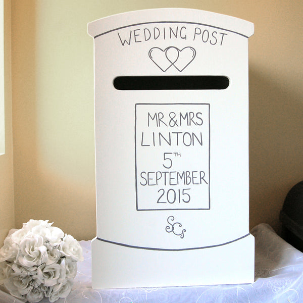 Personalised Lockable Wedding Post Box - Lindleywood