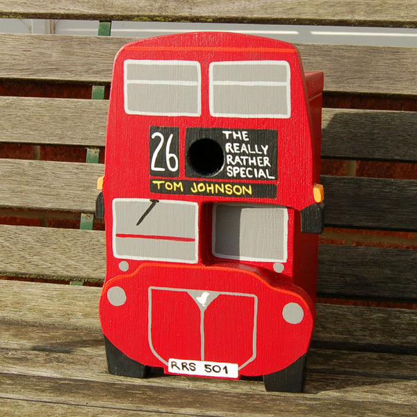 Personalised Bus Bird Box - Lindleywood