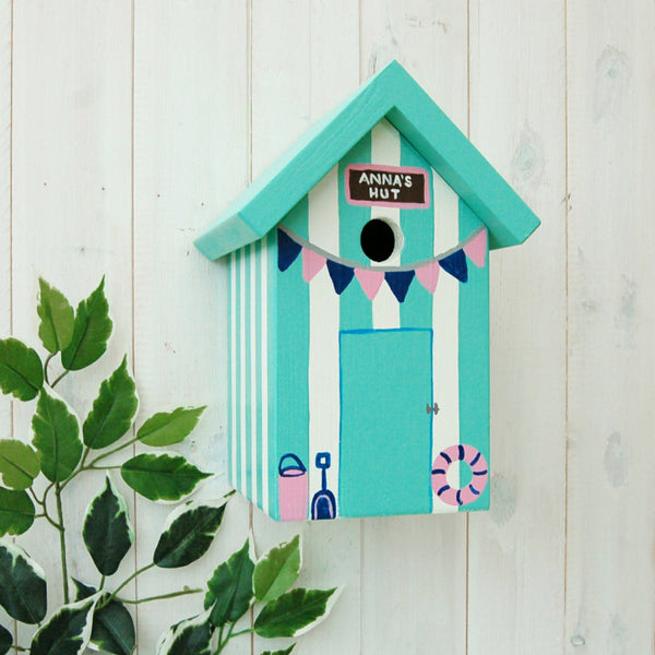 Personalised Beach Hut Bird Box - Lindleywood
