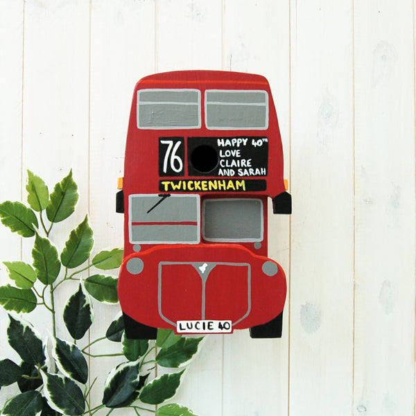 Personalised Bus Bird Box - Lindleywood