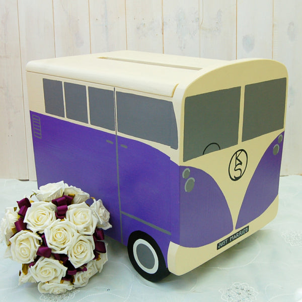 Campervan Personalised Wedding Post Box - Lindleywood