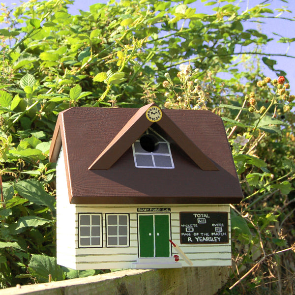 Personalised Cricket Pavilion Bird Box - Lindleywood