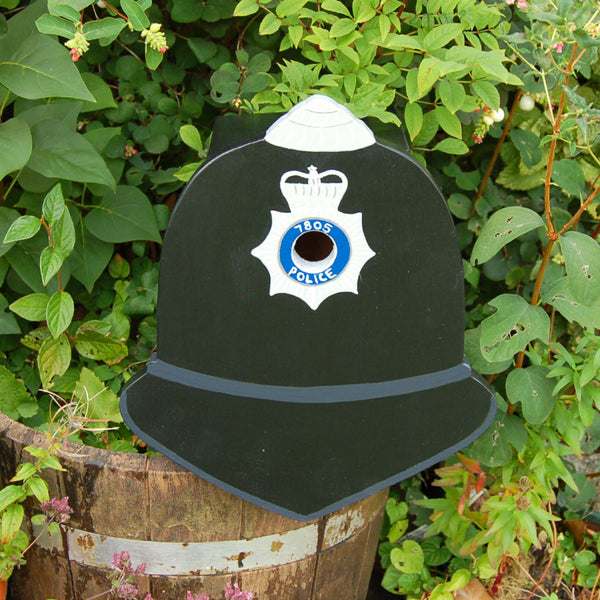 Personalised Police Helmet Bird Box - Lindleywood