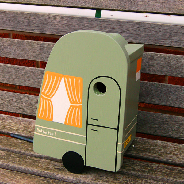 Personalised Caravan Bird Box - Lindleywood