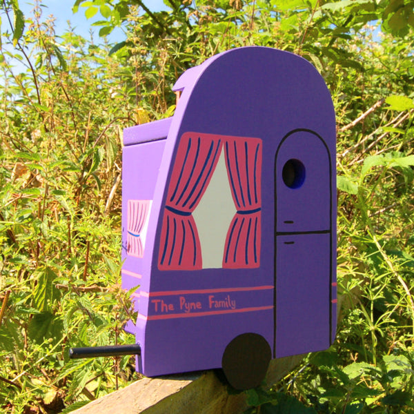 Personalised Caravan Bird Box - Lindleywood