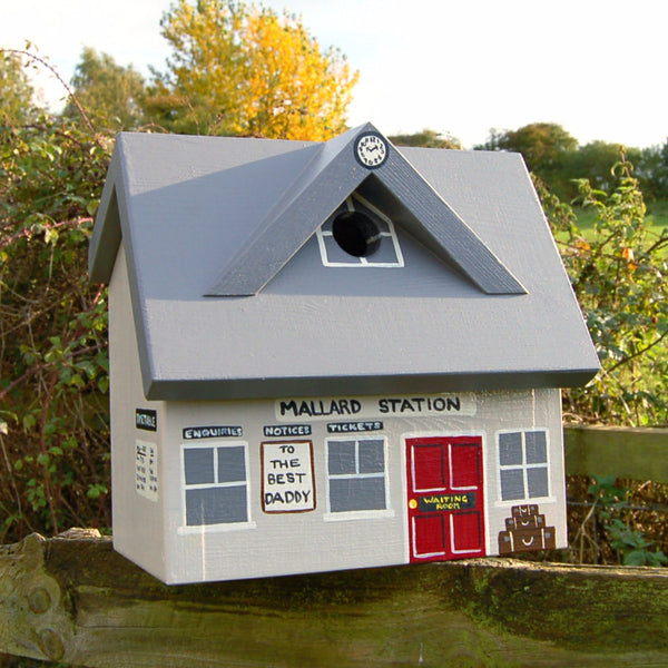 Personalised Train Station Bird Box - Lindleywood