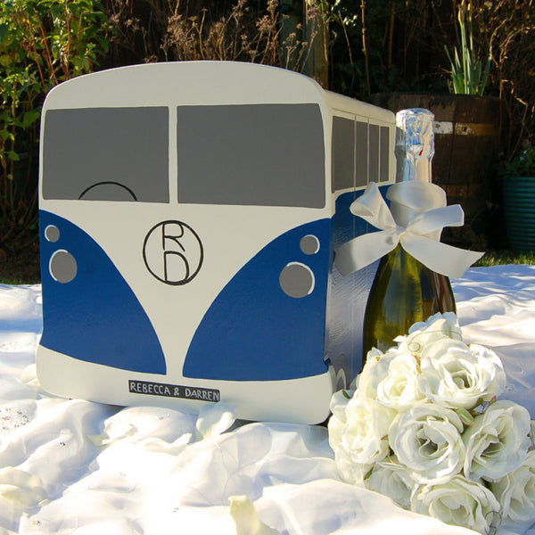 Campervan Personalised Wedding Post Box - Lindleywood