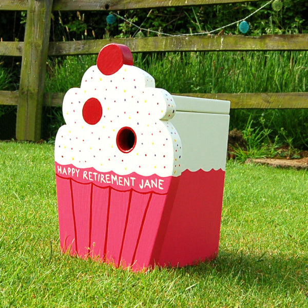 Personalised Cupcake Bird Box - Lindleywood