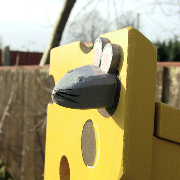 Handcrafted Cheese and Mouse Bird Box - Lindleywood