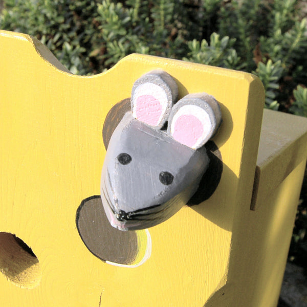 Handcrafted Cheese and Mouse Bird Box - Lindleywood
