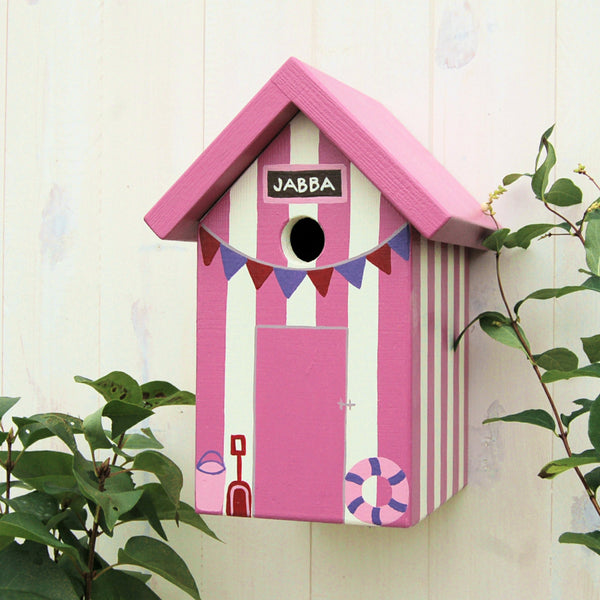 Personalised Beach Hut Bird Box - Lindleywood