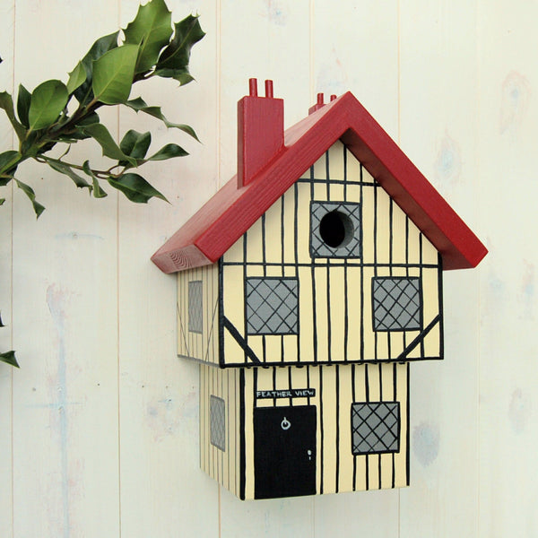 Personalised Tudor House Bird Box - Lindleywood