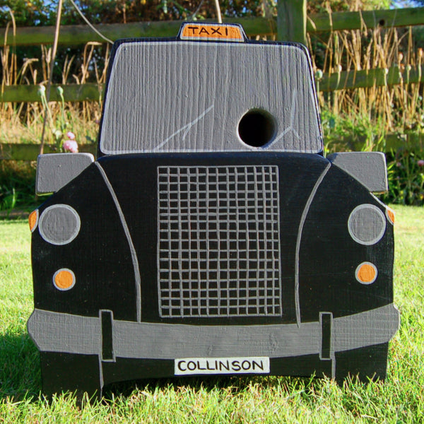 Personalised Taxi Bird Box - Lindleywood