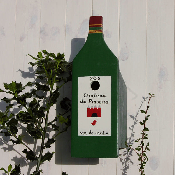 Personalised Wine Bottle Bird Box - Lindleywood