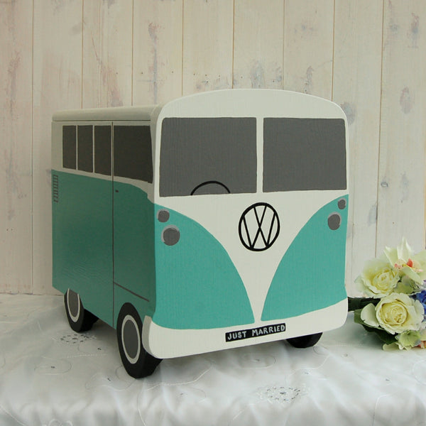 Campervan Personalised Wedding Post Box - Lindleywood