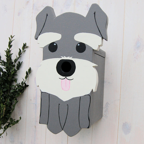 Handcrafted Schnauzer Dog Bird Box - Lindleywood