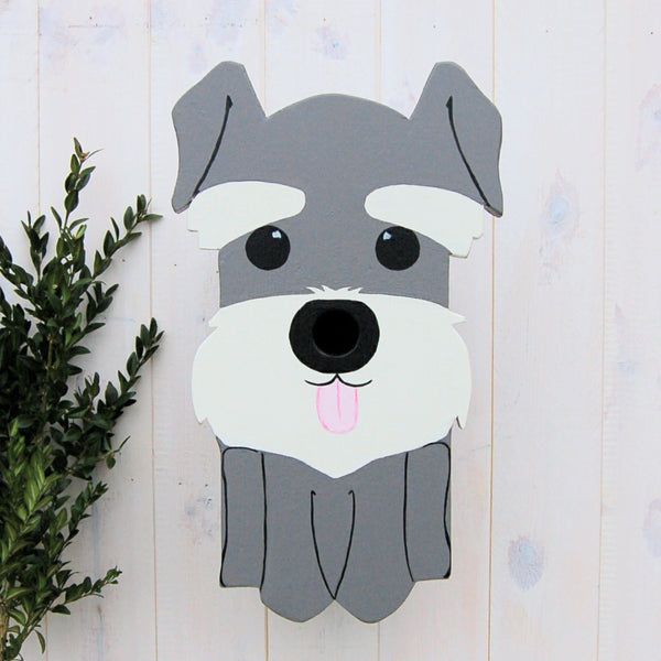 Handcrafted Schnauzer Dog Bird Box - Lindleywood